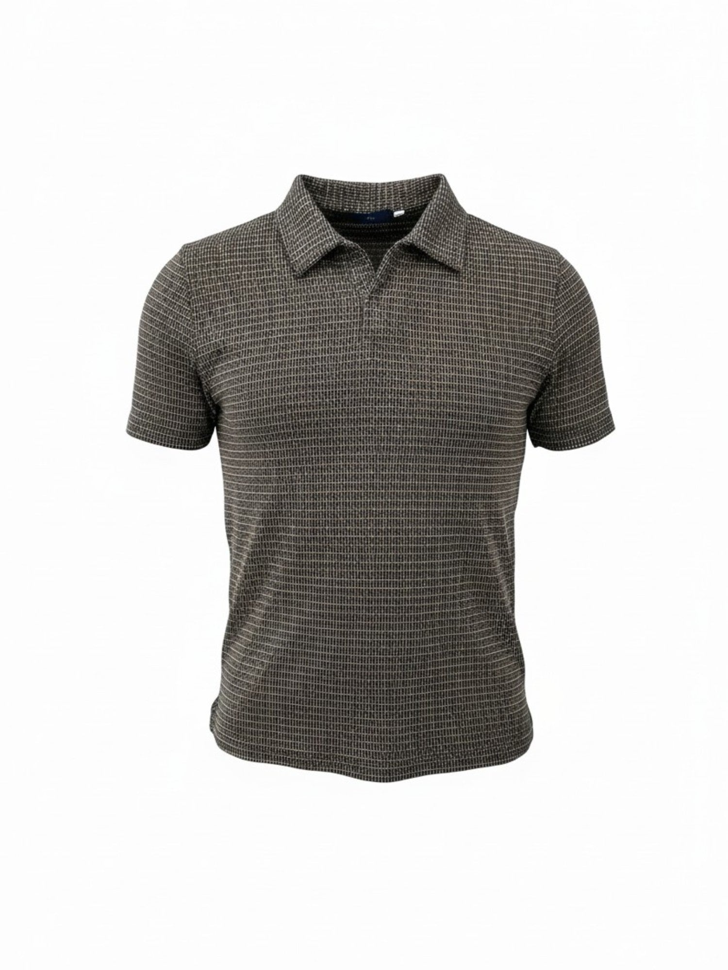 Men’s Premium Textured Polo Shirt – Modern Slim Fit Smart Casual brown Tee