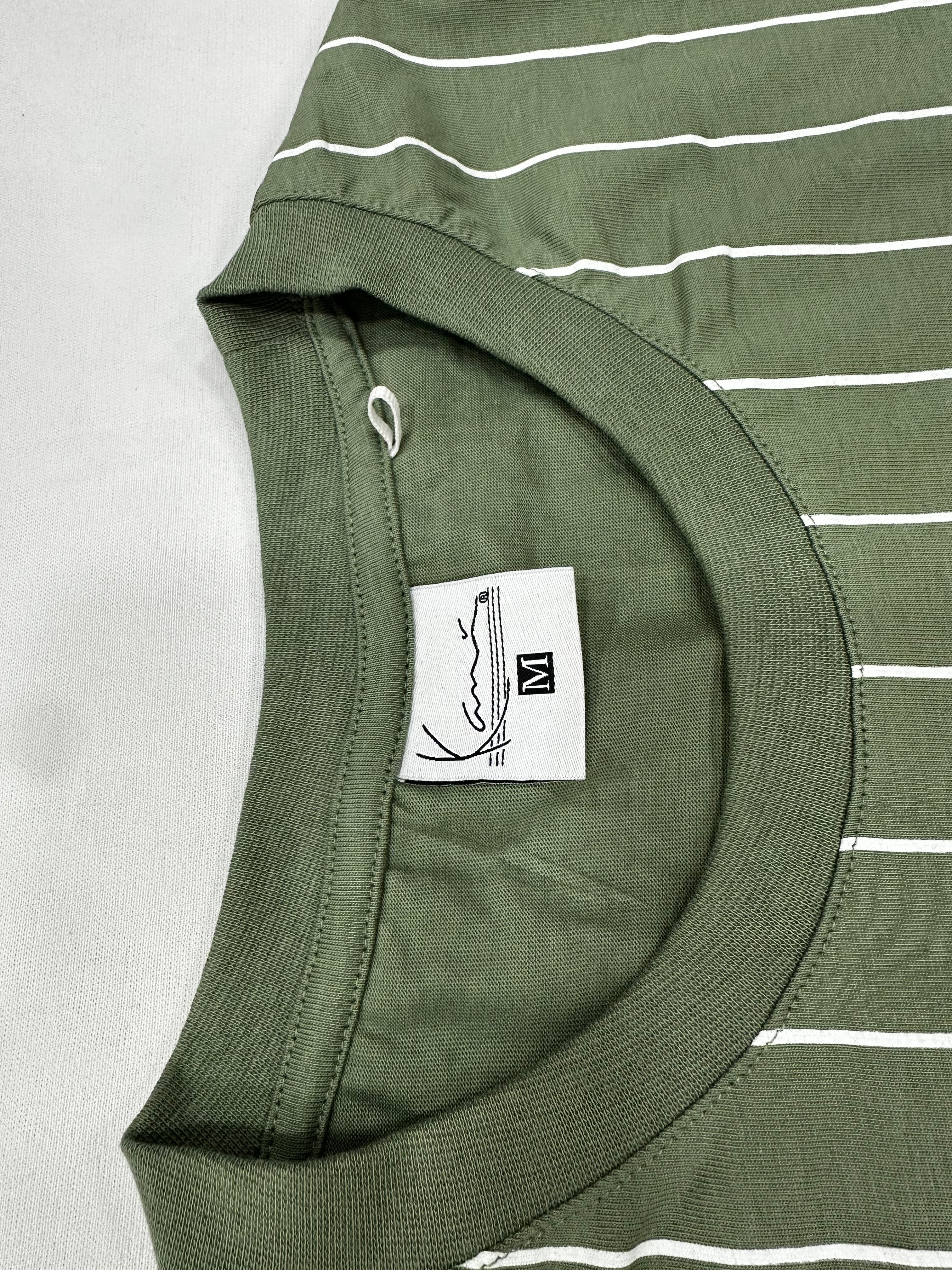 Men’s Round Neck Vertical Stripe T-Shirt – Premium Cotton Knit limited edition Tee