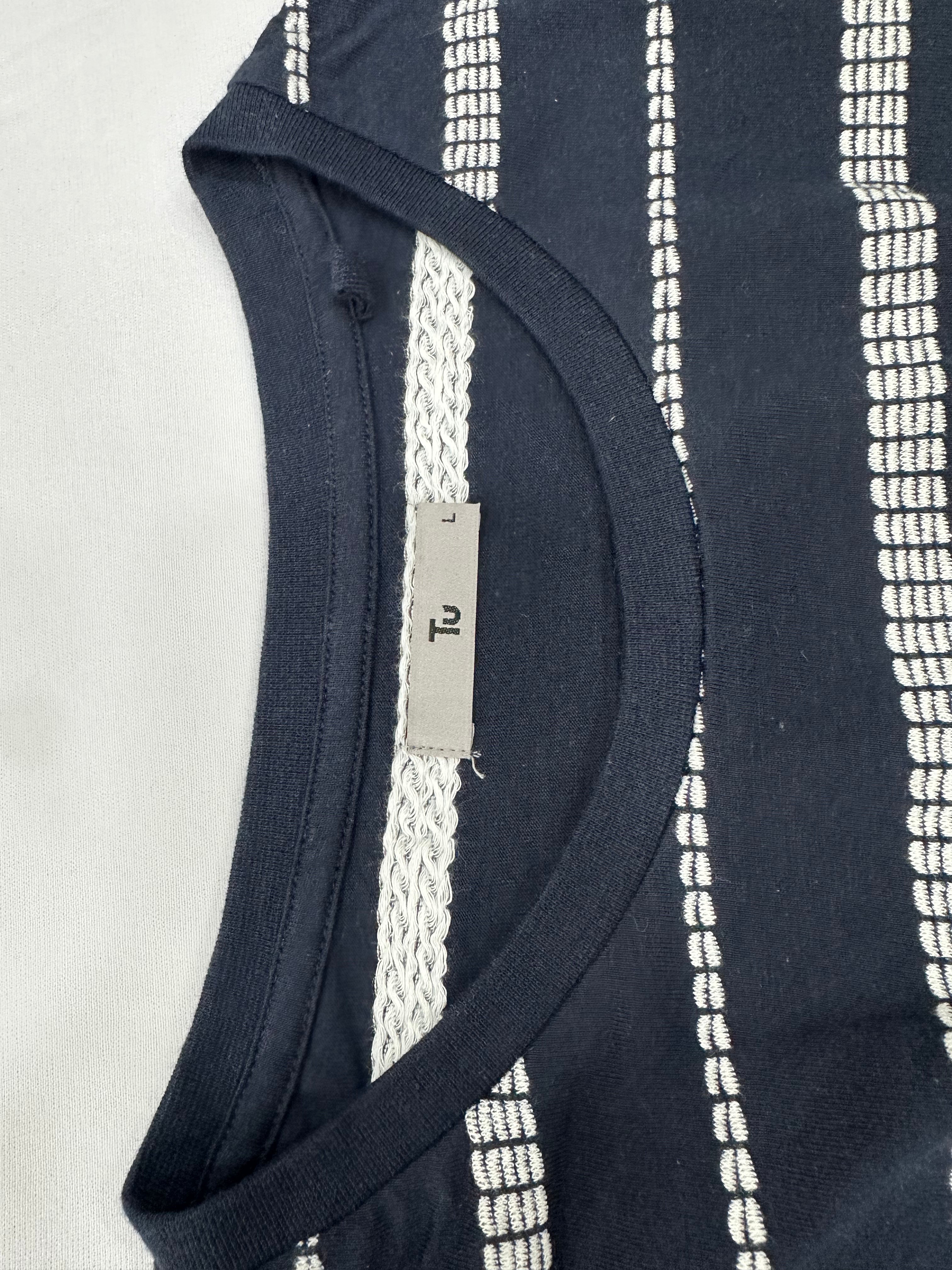 Men’s Round neck Dark Blue Horizontal Stripe T-Shirt – Premium Cotton Casual Tee