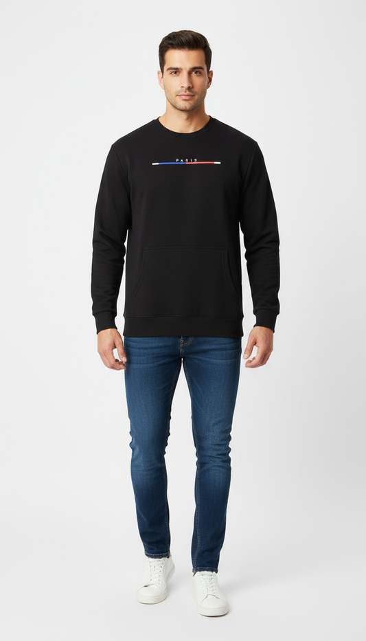 Sweatshirt - Black Paris1