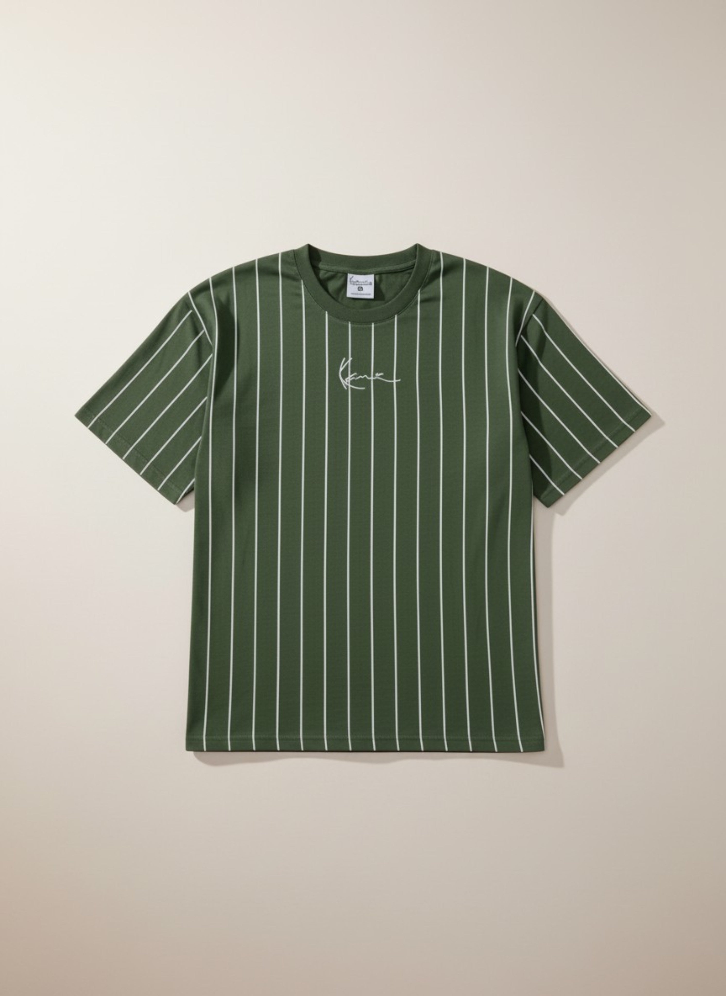 Men’s Round Neck Vertical Stripe T-Shirt – Premium Cotton Knit limited edition Tee