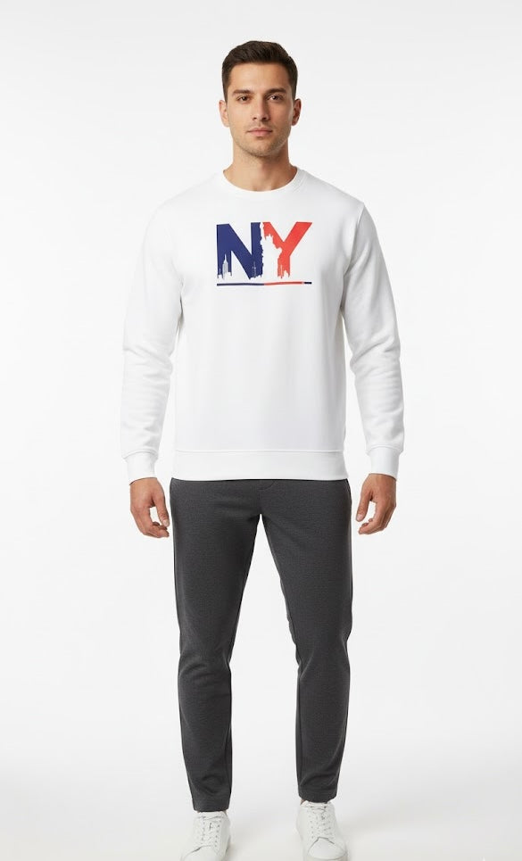 Sweatshirt - White New York