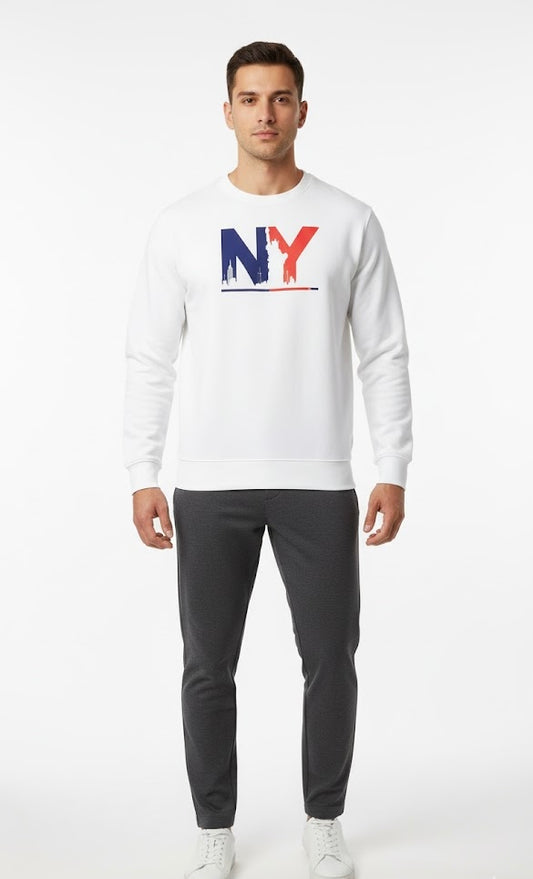 Sweatshirt - White New York