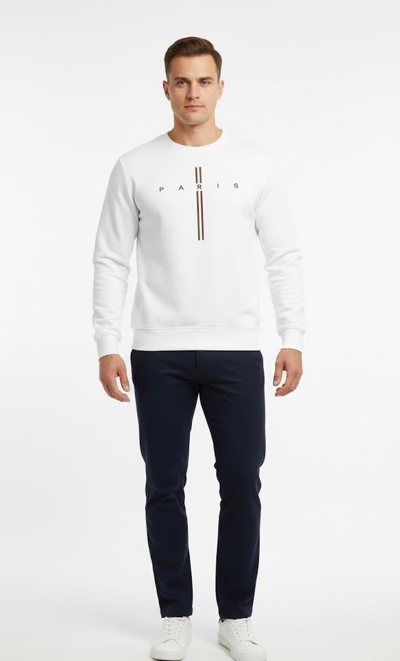 Sweatshirt - White Paris1