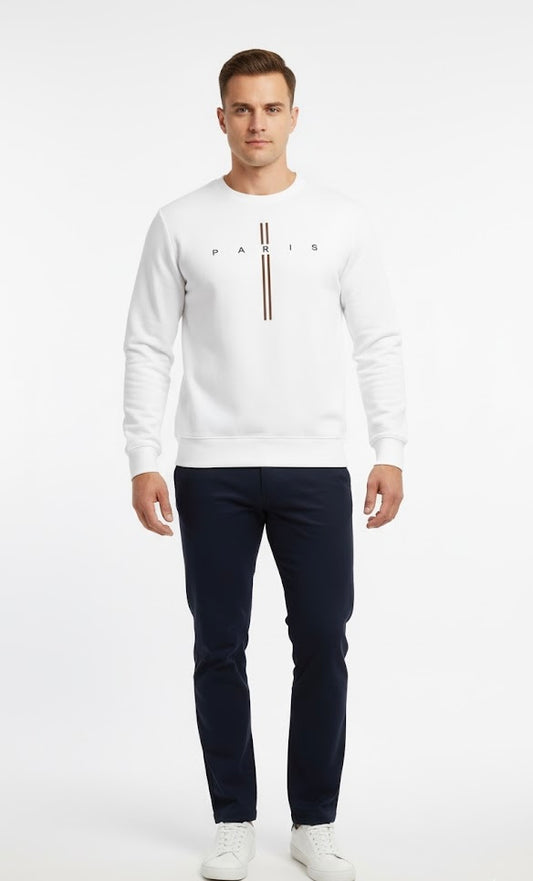 Sweatshirt - White Paris1